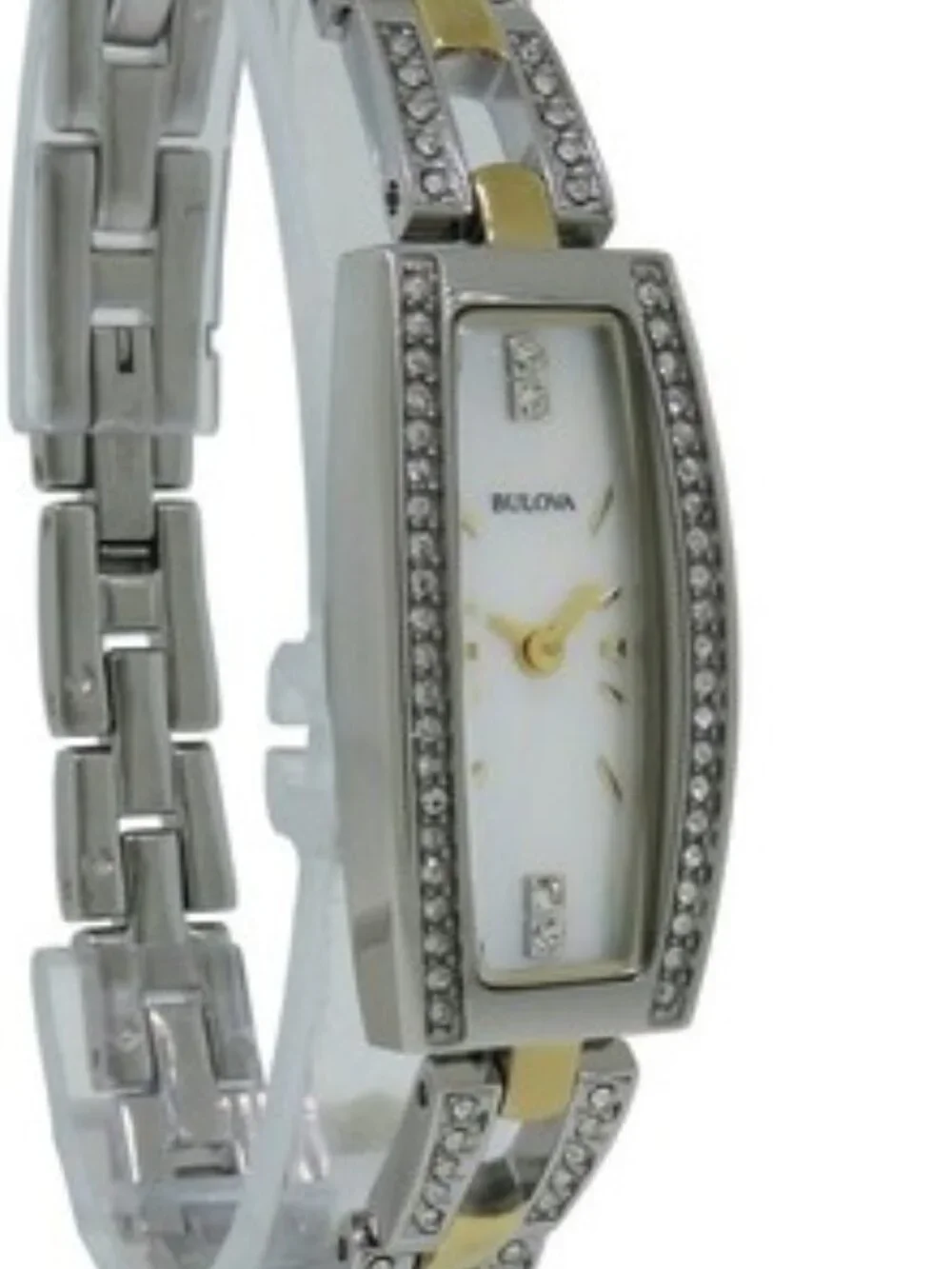 Bulova Women's Mother Of Pearl Dial Two Tone Watch 98L214, Excellent Condition